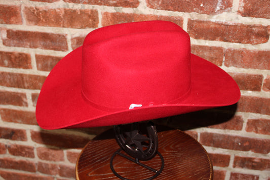Bailey Men's Lightning Red Angora Blend 4X Red Cowboy Hat, Size 7 3/4